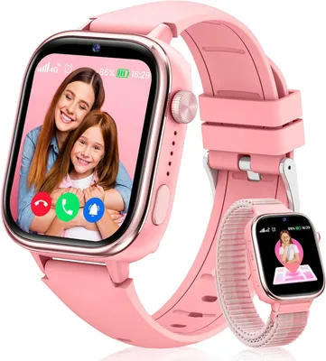 Produktbild von 4G Kinder Smartwatch mit GPS Ortung & Telefon, HD Videoanruf, SOS Notruf, Schulmodus, Schrittzähler, IP68 wasserdicht, Geschenk 4–15 Jahre