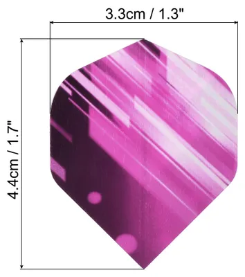 Produktbild von 9Pack Pfeilflš¹ge PET Standard Pfeile Zubeh?r Ersatzteile fš¹r Weichspitze Stahl Spitze Dick Stripe Stil Schwarz Rosa