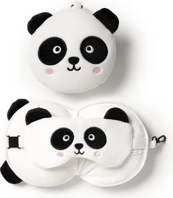 Produktbild von Relaxeazzz Plüsch Panda Reisekissen & Schlafmaske