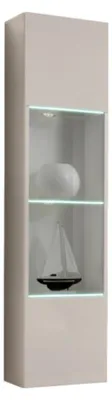 Image de Vitrine FLY cachemire avec LED – 1 porte partiellement vitrée