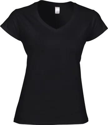 Immagine prodotto di Maglietta a maniche corte con scollo a V Gildan da donna FK400 (L) (nera)
