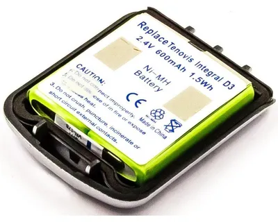 Produktbild von Akku für Tenovis Integral DECT D3 Mobile NiMH 2,4 Volt 600 mAh silberfarben.