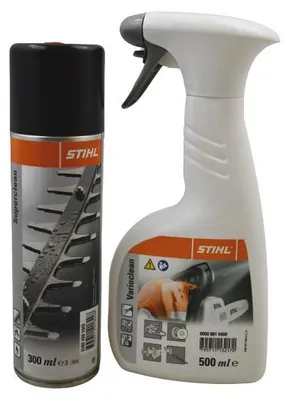 Produktbild von Stihl Varioclean 00008819400 Spezialreiniger Sprühflasche 500 ml + Stihl 07824201002 Superclean  Harzlöser 300 ml