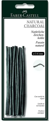 Image de Faber-Castell 129198 FABER-CASTELL Zeichenkohle natürlich Pitt 3-6mm BK