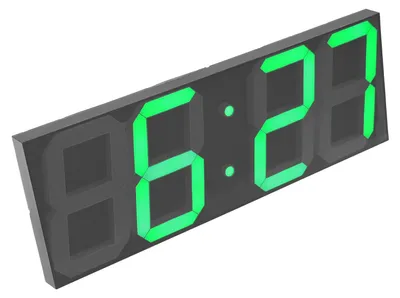Obrázek produktu pro Digitální LED hodiny – nástěnné hodiny, průměr 45 cm – zelený displej – dálkové ovládání – odpočítávání a stopky – napájení přes USB – černá barva