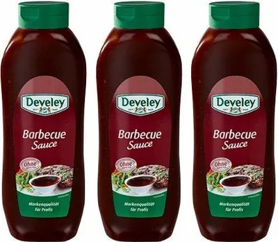 Produktbild von 3x Develey 'Barbecue Sauce' Salsa Barbecue, 875 ml