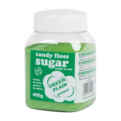 Image de Sucre de barbe à papa vert aromatisé naturel 400g