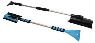 Produktbild von Eiskratzer mit Schneebesen - Teleskopstiel - 71 cm bis 122 cm - Schwenkbar 90°