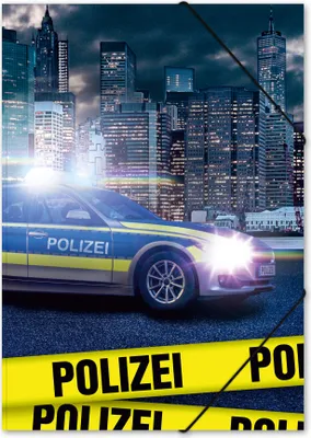 Produktbild von itenga Gummizugmappe Zeichenmappe A3 Motiv Polizei