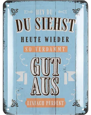 Produktbild von LANOLU Retro Blechschilder,  vintage Metallschilder mit Sprüchen als Wanddeko für Küche und Garten, Shabby Chic Deko Farmhouse 15x20cm