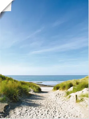 Produktbild von ARTland Poster Strand mit Sanddünen und Weg zur See Größe: 45x60 cm