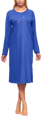 Image de Chemise de nuit à manches longues pour femmes Merry Style 91LW1 (bleuet (manches longues), 36 (taille fabricant : S))