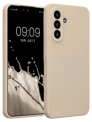 Produktbild von kwmobile Silikon Case für Samsung Galaxy A57 5G Hülle - Soft gummierte Handyhülle, Schutzhülle Cover in Creme matt