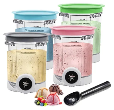 4 Eisbehälter 480 ml für Ninja CREAMi Swirl NC700/NC701EU
