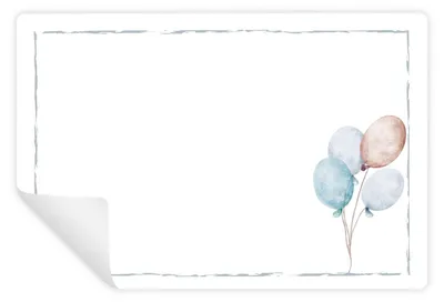 Produktbild von 25 Geschenkaufkleber mit Luftballons Motiv - zum Beschriften 7,4 x 5,2 cm