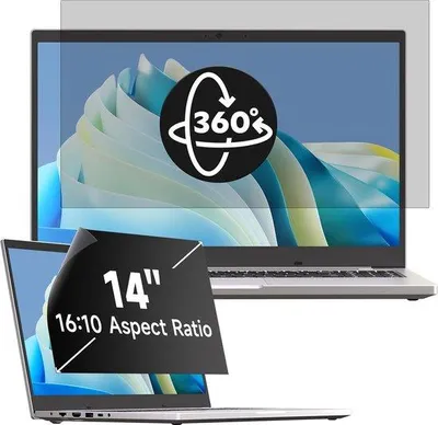 Productafbeelding van Privacyfilter voor laptop, 14 inch - 16:10 beeldverhouding - 360° blikbescherming - Magnetisch