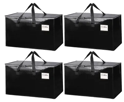 Produktbild von Set aus 4 Umzugstaschen - Aufbewahrungstasche mit Reißverschluss 90 Liter