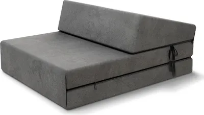 Produktbild von Klappmatratze 70x200 cm Futonsofa SUZI MINI Kaltschaum Polyurethan Höhe ca. 9 cm Trinity Graphit