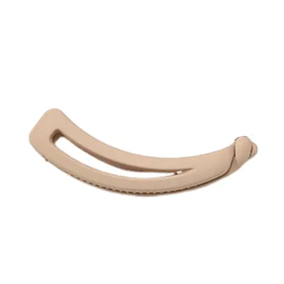 Produktbild von Frauen Schachtelhalm Haar Klaue Banane Form Kunststoff Hinterkopf Haar Clip Einfache Elegante Haarnadel Kopf Zubehör Beige