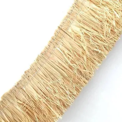 Raffia Franjeborte 15 cm x 5 m Naturbast Dekoration