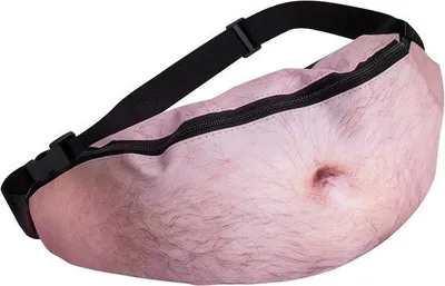 Produktbild von Lustiger Bauchtasche im Bierbauch-Design – Geschenk für humorvolle Männer – 3D-Bauchtasche imitiert einen Bierbauch, mit Reißverschluss, verstellbarem Riemen