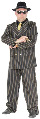 Produktbild von Gangster Mafia Anzug für Herren Gr. M - XXXL, Größe:XXL