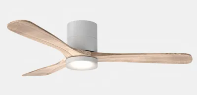Deckenventilator mit Licht, DC-Motor, 132 cm, 3 Flügel, Weiß