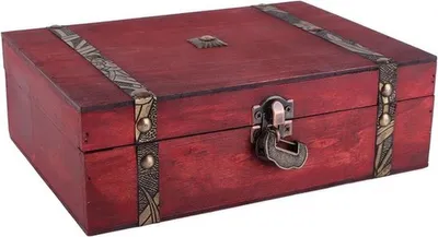 Schmuckbox mit Schloss - Holzaufbewahrungsbox - Dekorative Box - Retro-Stil - Leichtgewicht - 23 x 16 x 7,7 cm