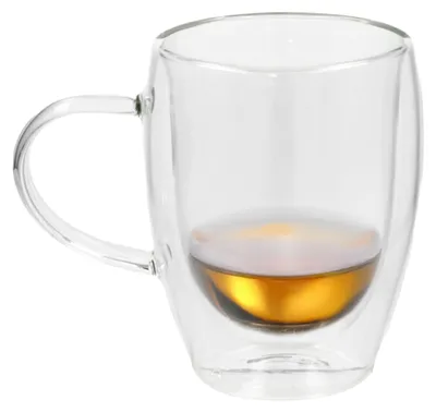 Produktbild von Gerimport Teeglaser Plano - 1x - doppelwandig - Borosilikatglas - 350 ml - H11,5 cm - Kaffeeglas