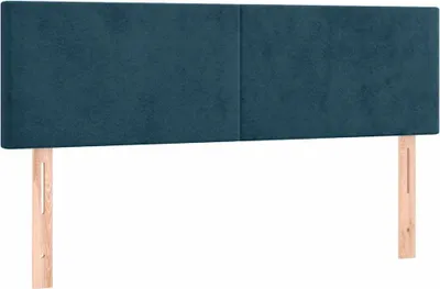 Produktbild von vidaXL Kopfteile Dunkelblau 144x5x78/88 cm Samt