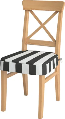 Produktbild von Dekoria Sitzkissen geeignet für das Ikea Modell Ingolf, schwarz-weiß, Modell Inglof