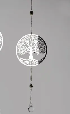 Produktbild von Dekohänger LEBENSBAUM silber L. 48cm aus Edelstahl Formano