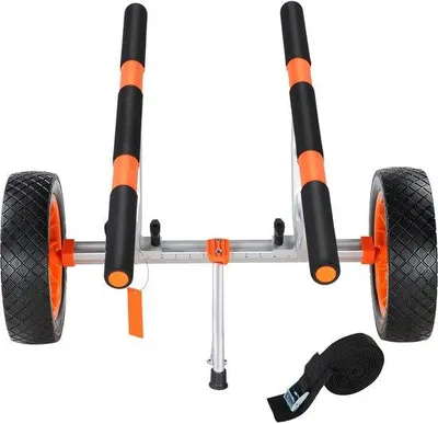 Produktbild von Famanu Kajakwagen - Aluminiumlegierung - 204 kg Tragkraft - 30 cm Gummiräder