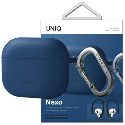 Zdjęcie produktu dla Uniq Etui Nexo Airpods 3 Gen + Ear Hooks Silicone Niebieski/Blue