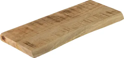 Produktbild von Wandregal Mangoholz massiv & rau 50x20 cm Holzregal Steckboard Baumkante AMANDA