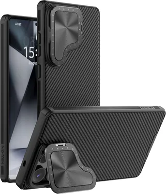 Produktbild von Für Samsung Galaxy S25 Ultra Design Kamera Shield MagSafe PC Hülle Cover Schwarz