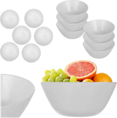 Zdjęcie produktu dla KADAX szklana salaterka 18cm biała 6 szt.