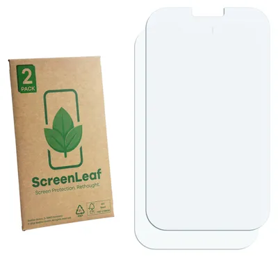 Produktbild von 2x ScreenLeaf Schutzfolie für Doro 6880 nachhaltiger Displayschutz Display Schutz Folie Klar Transparent