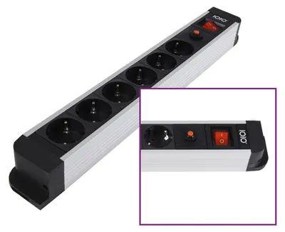 Produktbild von Olympia SL 2620 S, 1,5 m, Drinnen, 1,5 mm², Schwarz, Silber, Aluminium, 6 AC-Ausgänge