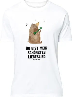 Produktbild von Mr. & Mrs. Panda Größe XL T-Shirt Bär Lied - Weiß - Geschenk, Tshirt, Spruch, Song, Herz, Teddy, mit, Shirt, Valentinstag, Liebe