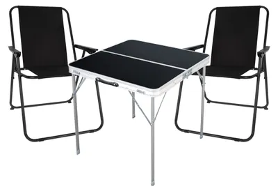 Produktbild von 3-tlg Campingmöbel Campingstuhl Campingtisch klappbar L80xB80xH70cm