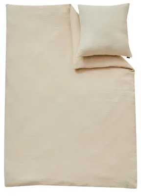 Obrázek produktu pro Alavya Home Dětské povlečení 2-dílné 100x135 cm z organické bavlny mušelín, béžová, sada 2 kusů