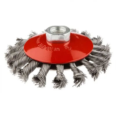 Obrázok produktu pre GRAPHITE drôtená kefa ohnutá 100 mm x M14, INOX