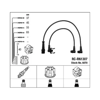 Produktbild von NGK 6070 Zündkabelsatz Zündleitungssatz für RENAULT 21 Stufenheck (L48)