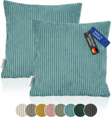 Produktbild von Kissenbezug 2er Set CORD Stoff (40 x 40 cm) mit Reißverschluß