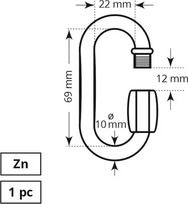 Immagine prodotto di Grillo Rapido 10 Mm Zn 1Dd