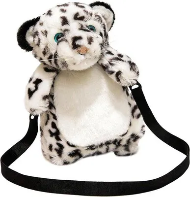 Productafbeelding van Kinderschoudertas met ritssluiting - Pluizige pluche dieren - Schattige handtas voor meisjes