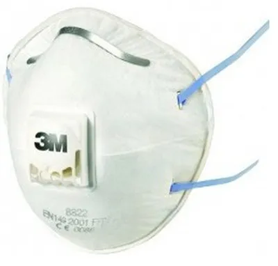 Immagine prodotto di 3M™ Maschera per levigatura a mano e a macchina 8822, FFP2, con valvola, BBD 11/25
