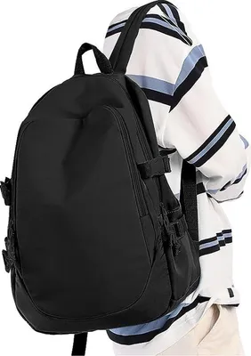 Immagine prodotto di Zaino scuola Famanu, leggero, casual, impermeabile, con scomparto per laptop da 14 pollici - Colore: nero