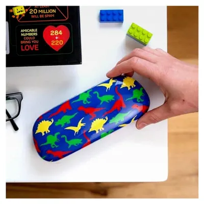 Produktbild von Hartschalen-Brillenetui mit Dinosaurier-Motiv